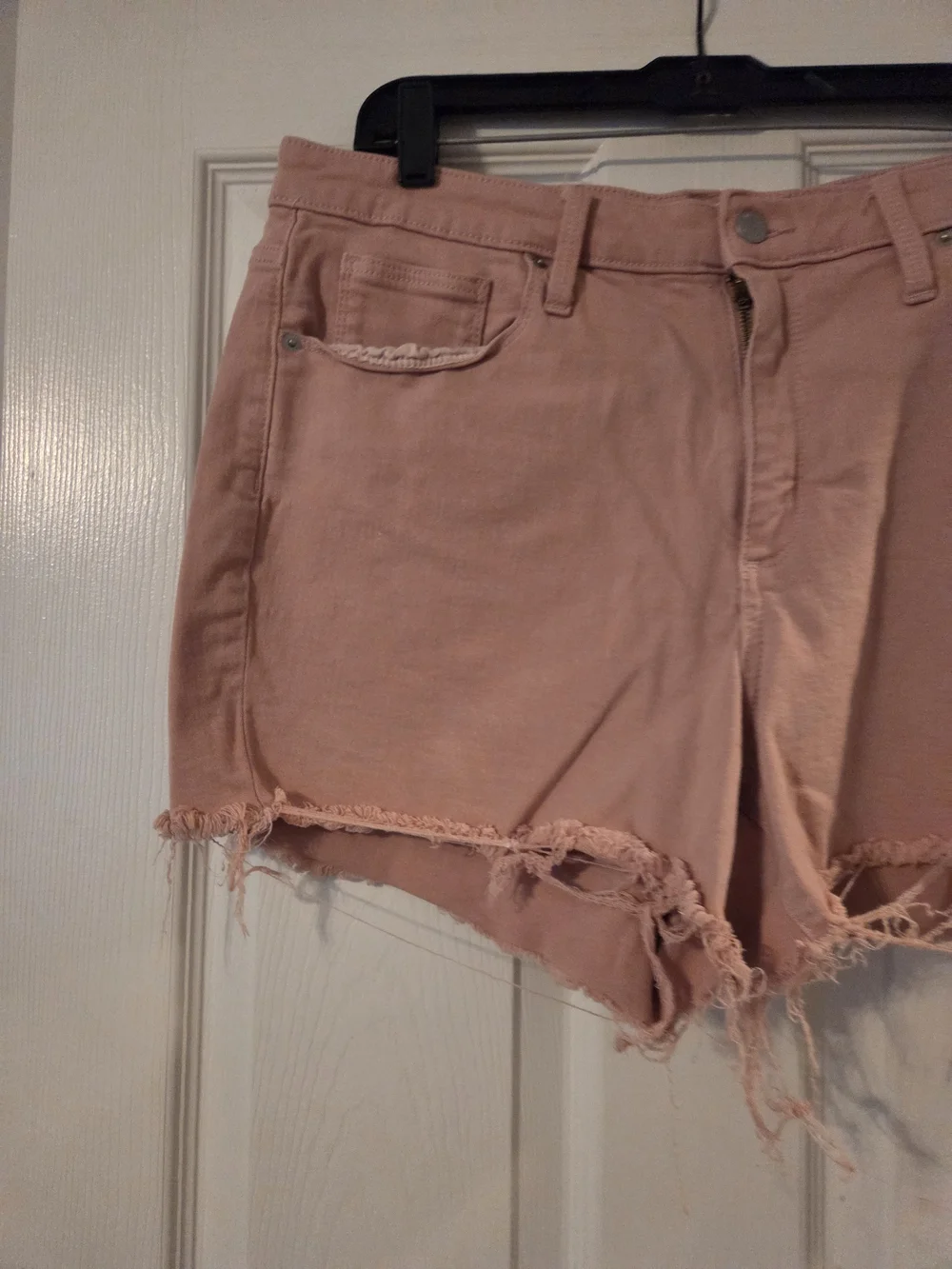 Women’s Distressed Pink Denim Shorts